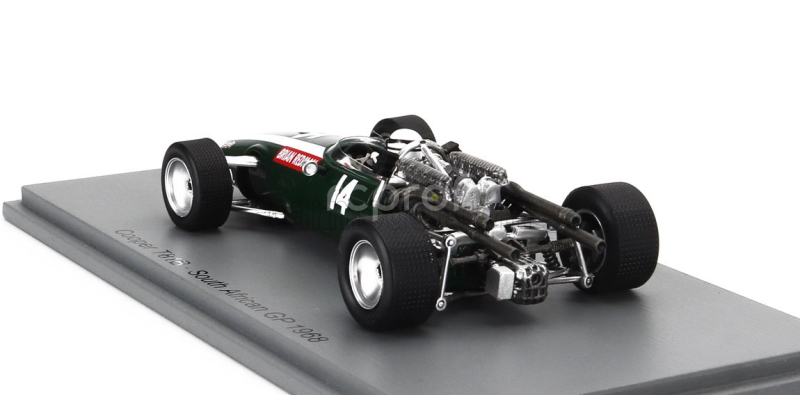 Spark-model Cooper F1  T81b N 14 South African Gp 1968 Brian Redman 1:43 Zelená Bílá