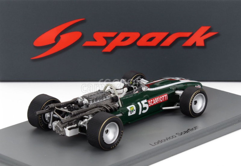 Spark-model Cooper F1  T86 N 15 South Africa Gp 1968 Ludovico Scarfiotti 1:43 Zelená Bílá