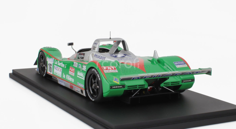 Spark-model Courage C52 Peugeot A32 3.2l Turbo V6 Team Pescarolo Sport N 16 4th 24h Le Mans 2000 S.bourdais - O.grouillard - E.clerico 1:18 Zelené Stříbro
