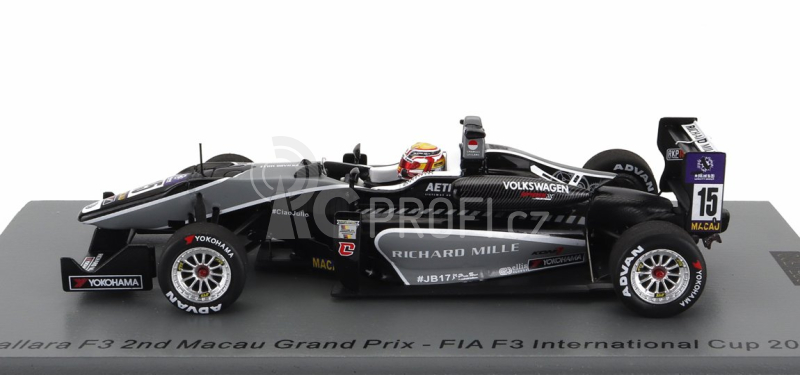 Spark-model Dallara F3  Team Van Amersfoort Racing N 15 2nd Macau Gp International Cup 2015 Charles Leclerc 1:43 Black