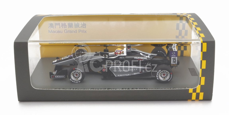 Spark-model Dallara F3  Team Van Amersfoort Racing N 15 2nd Macau Gp International Cup 2015 Charles Leclerc 1:43 Black