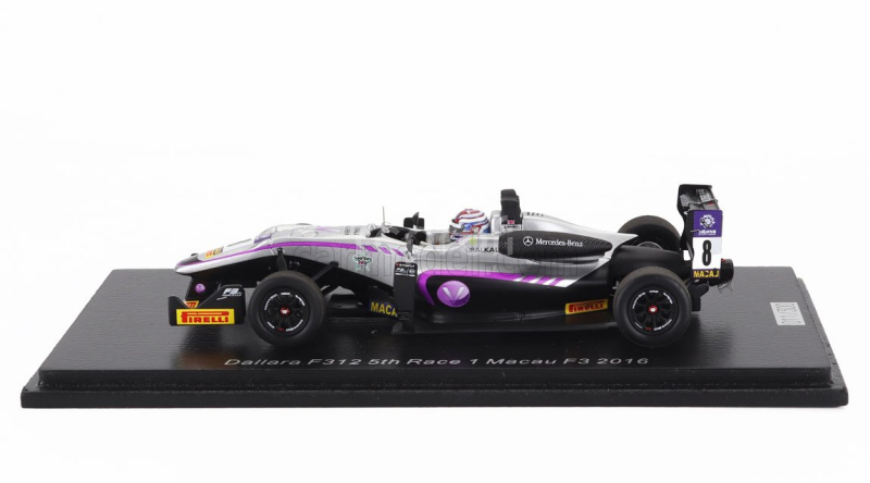 Spark-model Dallara F312 N 8 5th Macau F3 Race 1 2016 George Russell 1:43 Stříbrná Fialová Oranžová