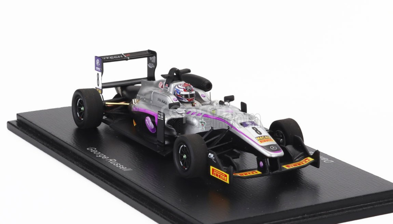 Spark-model Dallara F312 N 8 5th Macau F3 Race 1 2016 George Russell 1:43 Stříbrná Fialová Oranžová