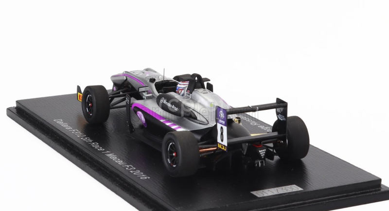 Spark-model Dallara F312 N 8 5th Macau F3 Race 1 2016 George Russell 1:43 Stříbrná Fialová Oranžová