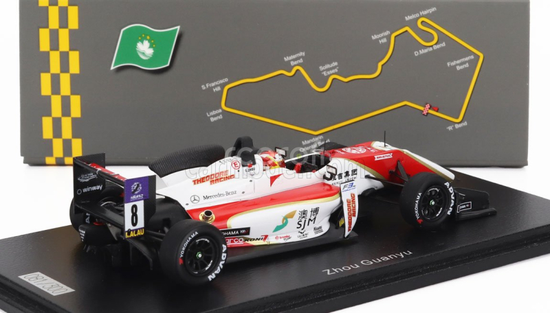 Spark-model Dallara F312 N 8 Macau F3 Race 2 2017 Guanyu Zhou 1:43 Bílá Červená
