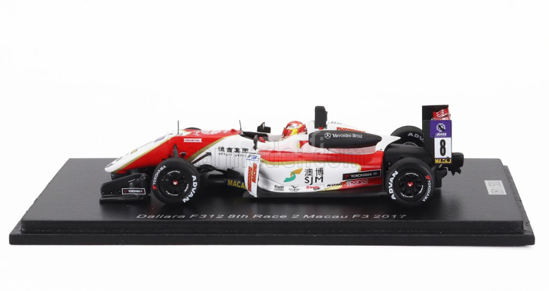 Spark-model Dallara F312 N 8 Macau F3 Race 2 2017 Guanyu Zhou 1:43 Bílá Červená