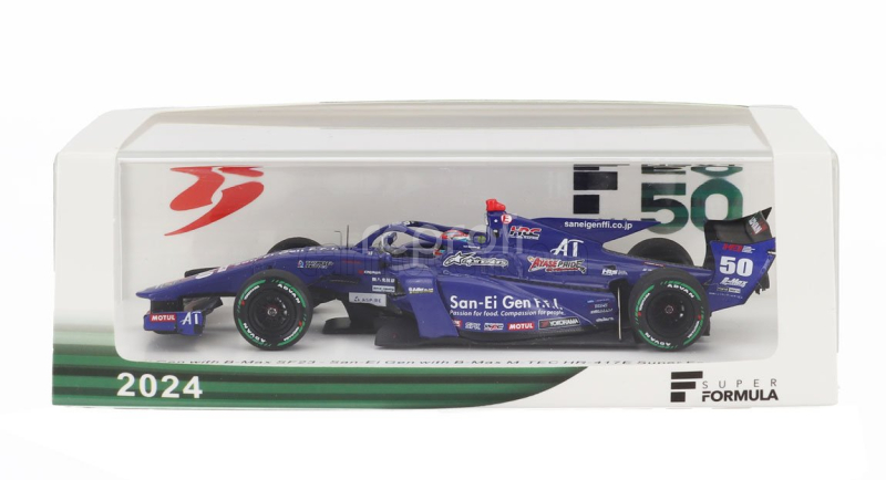 Spark-model Dallara Sf23 Hr-417-e M-tec Team B-max Racing N 50 Super Formula Season 2024 Iori Kumura 1:43 Modrá Černá