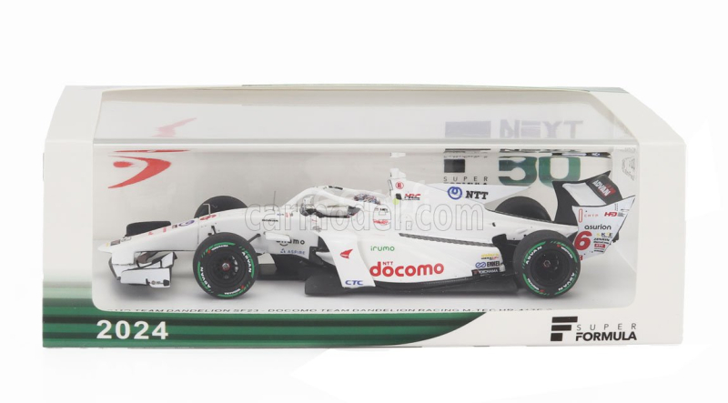 Spark-model Dallara Sf23 Hr-417-e M-tec Team Dandelion Racing N 6 Super Formula Season 2024 Kukunoshin Ohta 1:43 Bílá