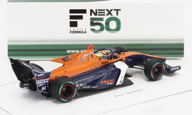 Spark-model Dallara Sf23 Hr-417-e Team Ponos Nakajima Racing M-tec N 64 Super Formula Season 2024 Naoki Yamamoto 1:43 Oranžová Bílá Modrá