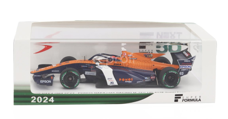 Spark-model Dallara Sf23 Hr-417-e Team Ponos Nakajima Racing M-tec N 65 Super Formula Season 2024 Ren Sato 1:43 Oranžová Bílá Modrá
