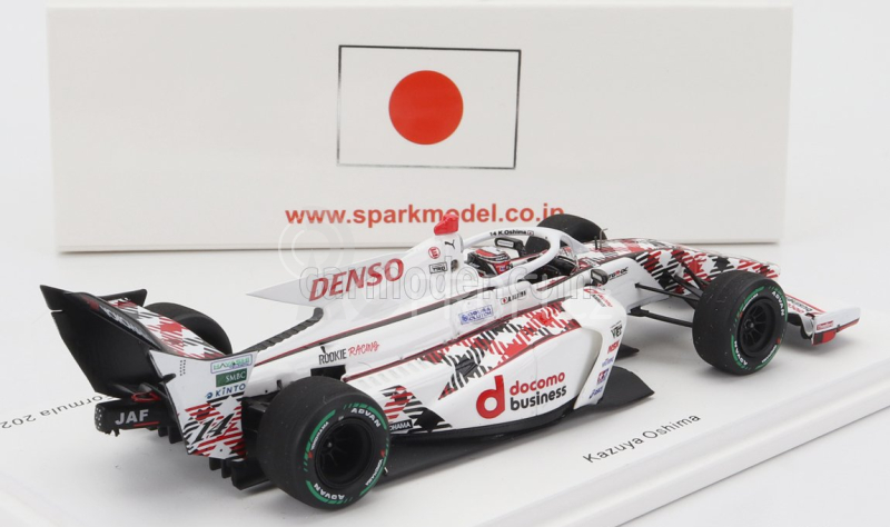 Spark-model Dallara Sf23 Toyota Trd01f Team Denso Rookie Racing N 14 Super Formula Season 2023 Kazuya Oshima 1:43 Bílá Červená Černá