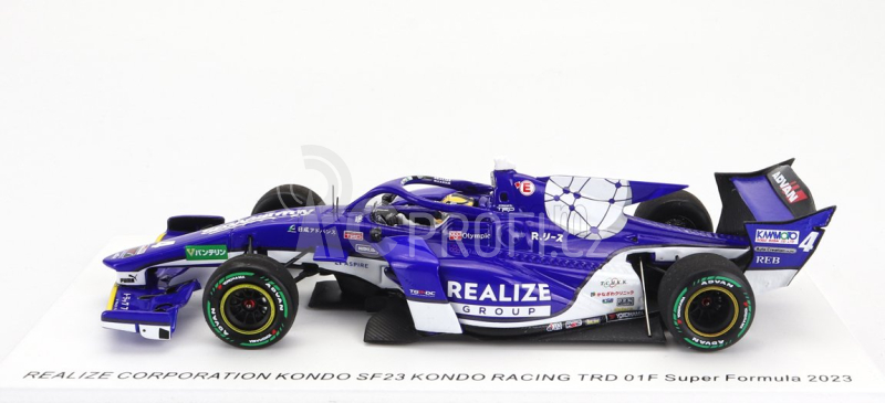 Spark-model Dallara Sf23 Toyota Trd01f Team Kondo Racing N 4 Super Formula Season 2023 Kazuto Kotaka 1:43 Modrá Bílá