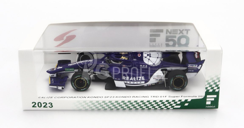 Spark-model Dallara Sf23 Toyota Trd01f Team Kondo Racing N 4 Super Formula Season 2023 Kazuto Kotaka 1:43 Modrá Bílá