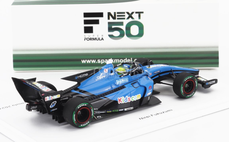 Spark-model Dallara Sf23 Trd 01f Team Kids Com Kcmg Cayman N 8 Super Formula Season 2024 Nirei Fukuzumi 1:43 Světle Modrá Černá