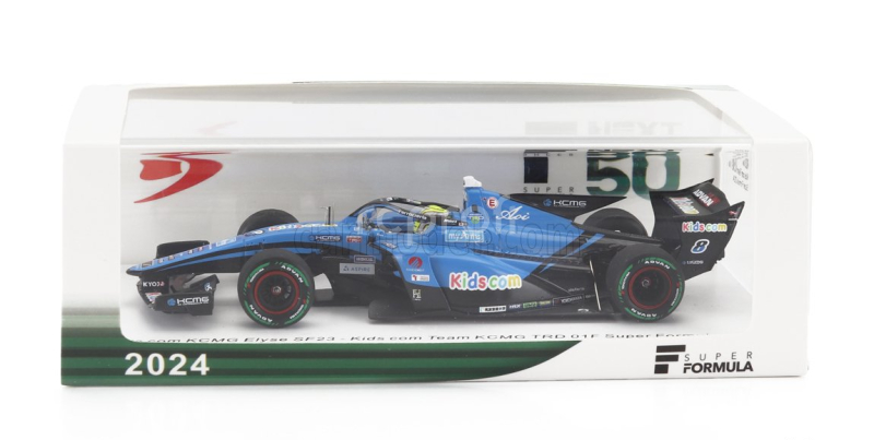Spark-model Dallara Sf23 Trd 01f Team Kids Com Kcmg Cayman N 8 Super Formula Season 2024 Nirei Fukuzumi 1:43 Světle Modrá Černá
