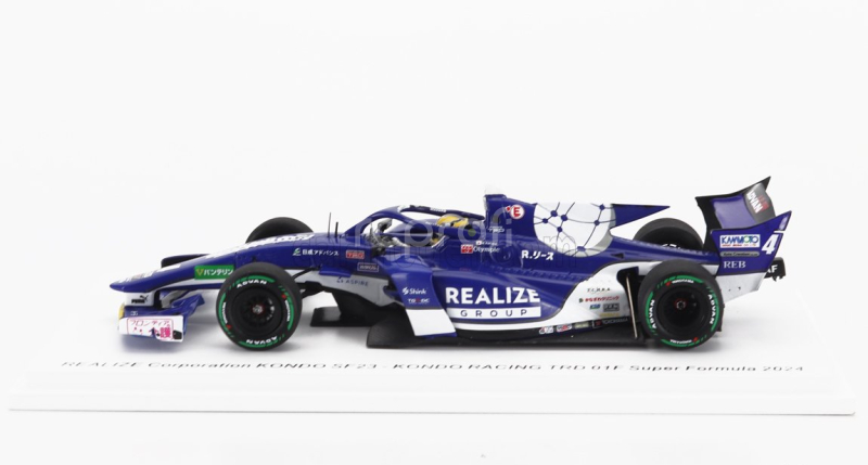 Spark-model Dallara Sf23 Trd 01f Team Realize Corporation Kondo Racing N 4 Super Formula Season 2024 Kazuto Kotaka 1:43 Modrá Bílá