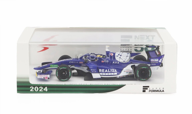 Spark-model Dallara Sf23 Trd 01f Team Realize Corporation Kondo Racing N 4 Super Formula Season 2024 Kazuto Kotaka 1:43 Modrá Bílá