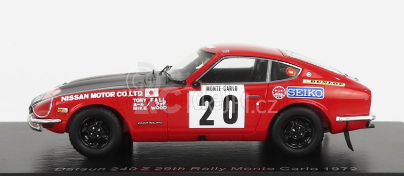 Spark-model Datsun 240z N 20 Rally Montecarlo 1972 T.fall - M.wood 1:43 Červená Černá