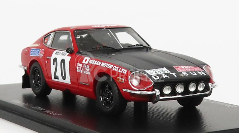 Spark-model Datsun 240z N 20 Rally Montecarlo 1972 T.fall - M.wood 1:43 Červená Černá