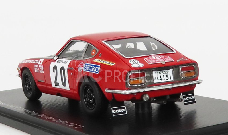 Spark-model Datsun 240z N 20 Rally Montecarlo 1972 T.fall - M.wood 1:43 Červená Černá