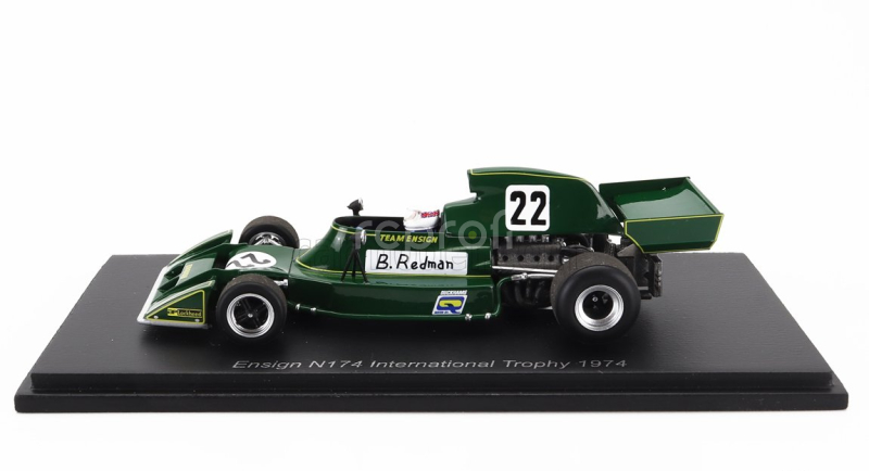Spark-model Ensign F1  N174 N 22 International Trophy 1974 Brian Redman 1:43 Zelená