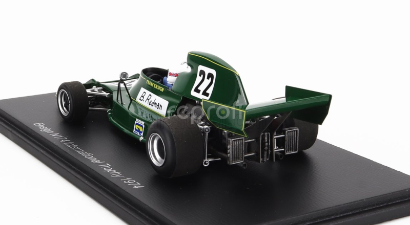 Spark-model Ensign F1  N174 N 22 International Trophy 1974 Brian Redman 1:43 Zelená