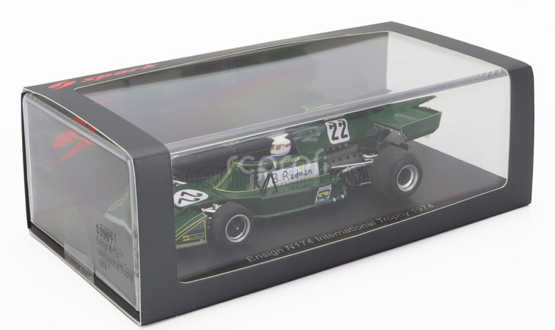 Spark-model Ensign F1  N174 N 22 International Trophy 1974 Brian Redman 1:43 Zelená