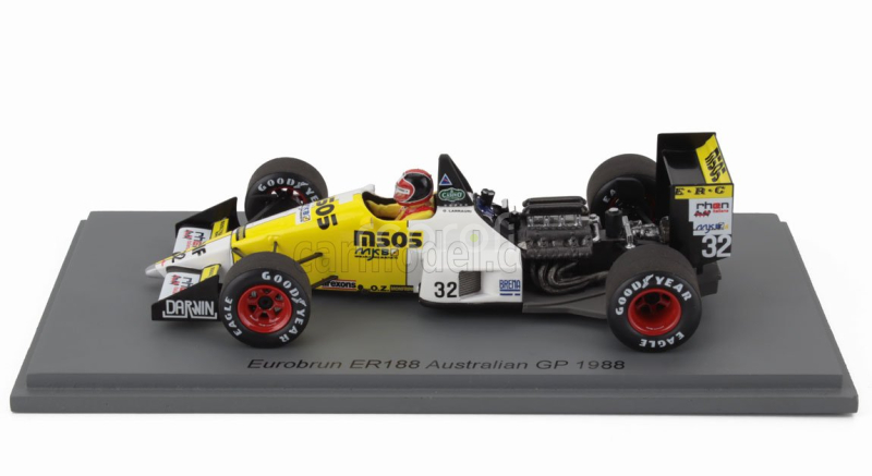 Spark-model Eurobrun F1  Er188 N 32 Australian Gp 1988 Oscar Larrauri 1:43 Žlutá Bílá Černá