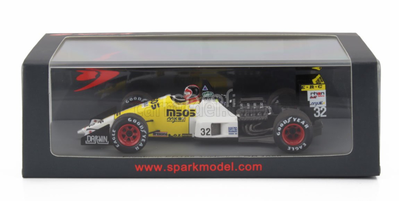 Spark-model Eurobrun F1  Er188 N 32 Australian Gp 1988 Oscar Larrauri 1:43 Žlutá Bílá Černá