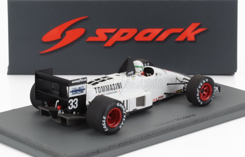 Spark-model Eurobrun F1  Er188 N 33 France Gp 1988 Stefano Modena 1:43 Bílá Černá