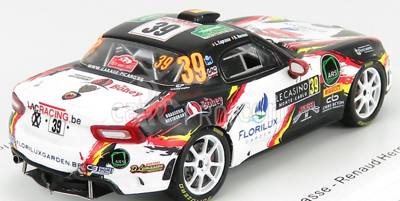 Spark-model Fiat 124 Abarth Rgt Team Lac Racing N 39 Rally Montecarlo 2020 L.caprasse - R.herman 1:43 Černá Bílá Červená