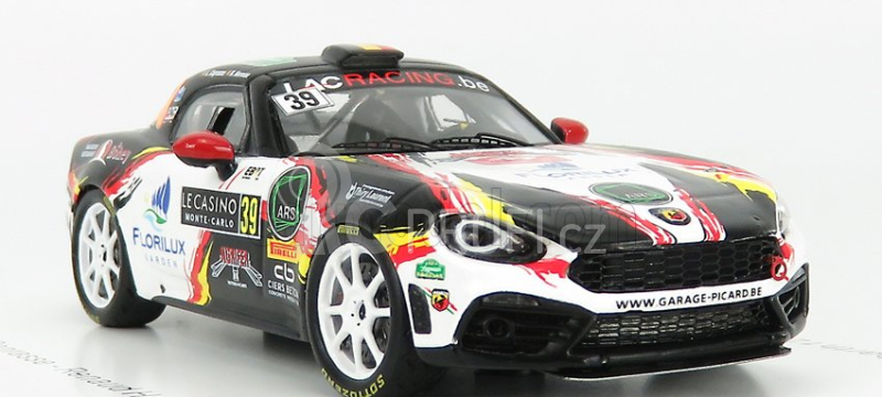 Spark-model Fiat 124 Abarth Rgt Team Lac Racing N 39 Rally Montecarlo 2020 L.caprasse - R.herman 1:43 Černá Bílá Červená