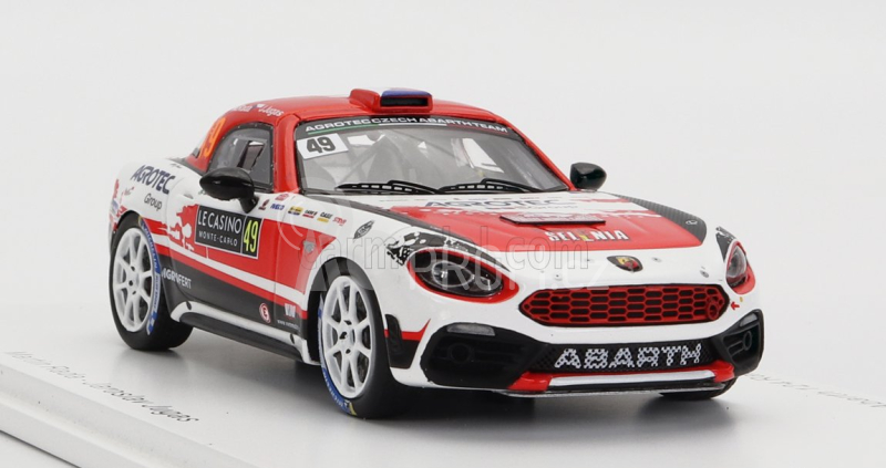 Spark-model Fiat 124 Rally Rgt N 49 Rally Montecarlo 2022 M.rada - J.jugas 1:43 Červená Bílá Černá