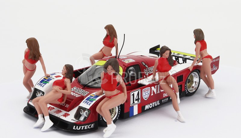 Spark-model Figures Set 6x Grid Girls 1990s 1:43 Růžová Červená
