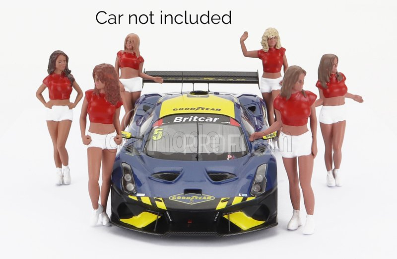 Spark-model Figures Set 6x Grid Girls 2000s 1:43 Růžová Červená Bílá