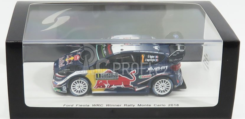 Spark-model Ford england Fiesta Wrc Team M-sport Ford Wrt N 1 Winner Rally Montecarlo 2018 S.ogier - J.ingrassia 1:43 Modrá Červená Žlutá
