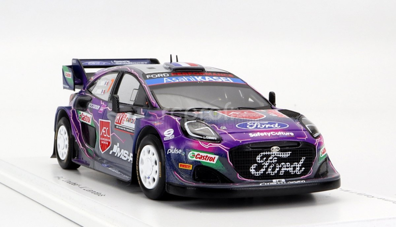 Spark-model Ford england Puma Rally1 Team Ford World Rally M-sport N 7 4th Rally Sardinia Italy 2022 P.l.loubet - V.landais 1:43 Fialová Modrá Šedá