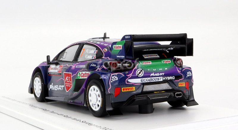 Spark-model Ford england Puma Rally1 Team Ford World Rally M-sport N 7 4th Rally Sardinia Italy 2022 P.l.loubet - V.landais 1:43 Fialová Modrá Šedá