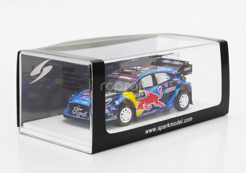 Spark-model Ford england Puma Rally1 Team Ford World Rally M-sport N 8 6th Rally Safari 2023 Ott Tanak - Martin Jarveoja 1:43 Modrá Žlutá Červená