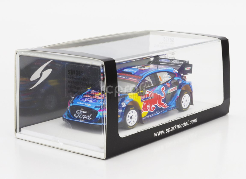 Spark-model Ford england Puma Rally1 Team Ford World Rally M-sport N 8 Winner Rally Chile 2023 Ott Tanak - Martin Jarveoja 1:43 Modrá Žlutá Červená