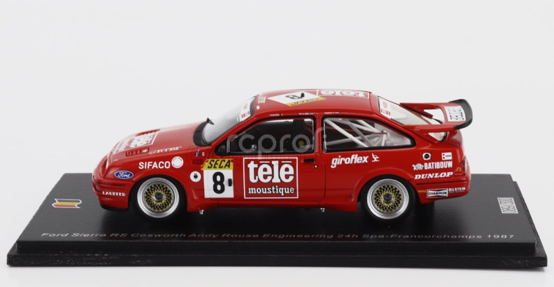 Spark-model Ford england Sierra Rs Cosworth Team Andy Rouse Engineering N 8 24h Spa 1987 Andy Rouse - Win Percy - Thierry Tassin 1:43 Tmavě Oranžová