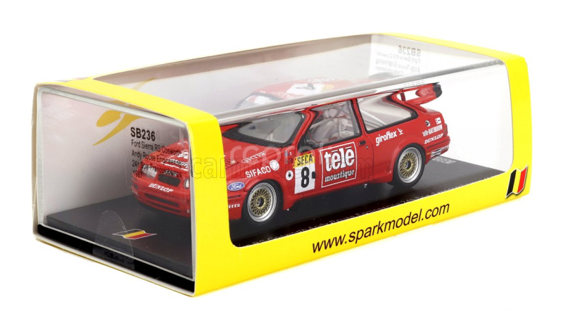 Spark-model Ford england Sierra Rs Cosworth Team Andy Rouse Engineering N 8 24h Spa 1987 Andy Rouse - Win Percy - Thierry Tassin 1:43 Tmavě Oranžová