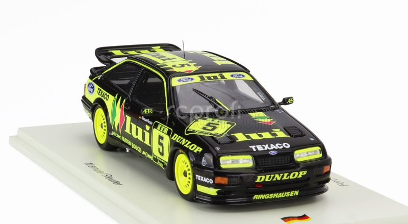 Spark-model Ford england Sierra Rs500 Cosworth N 5 Dtm 1988 Manuel Reuter 1:43 Černá Žlutá