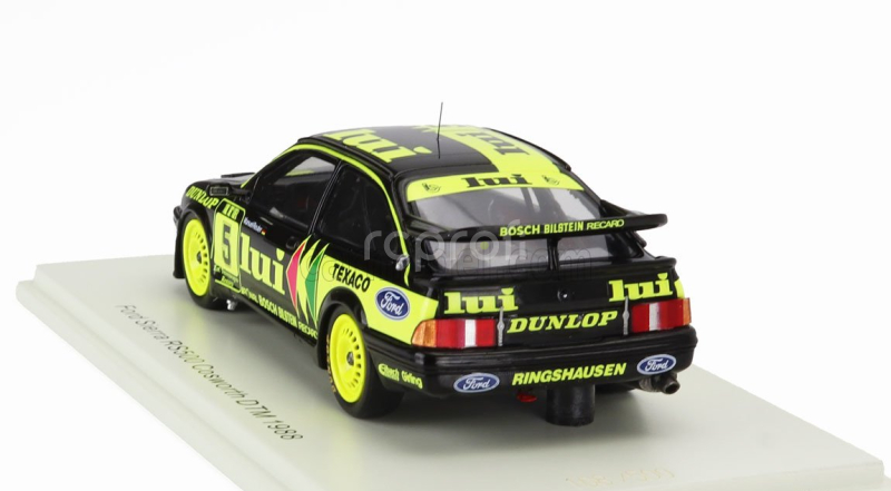 Spark-model Ford england Sierra Rs500 Cosworth N 5 Dtm 1988 Manuel Reuter 1:43 Černá Žlutá