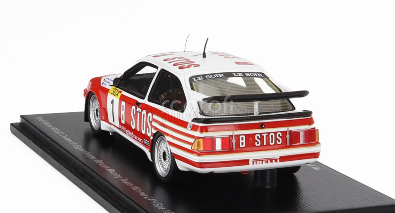 Spark-model Ford england Sierra Rs500 Cosworth Team Eggenberger Bastos Racing N 1 Winner 24h Spa 1989 W.percy - G.brancatelli - B.schneider 1:43 Bílá Červená