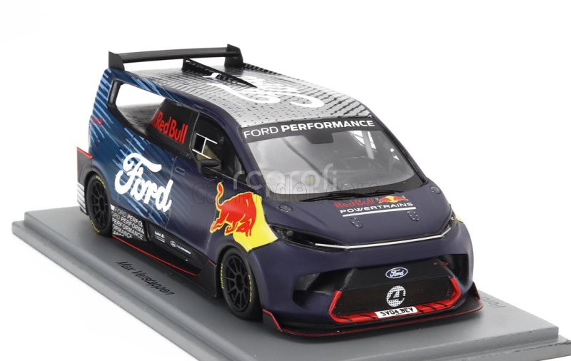Spark-model Ford england Transit Supervan 4 Red Bull Circuit De Grand Sambuc 2023 Max Verstappen 1:43 2 Tóny Modré