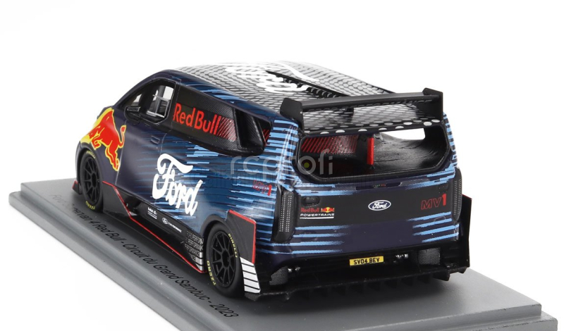 Spark-model Ford england Transit Supervan 4 Red Bull Circuit De Grand Sambuc 2023 Max Verstappen 1:43 2 Tóny Modré