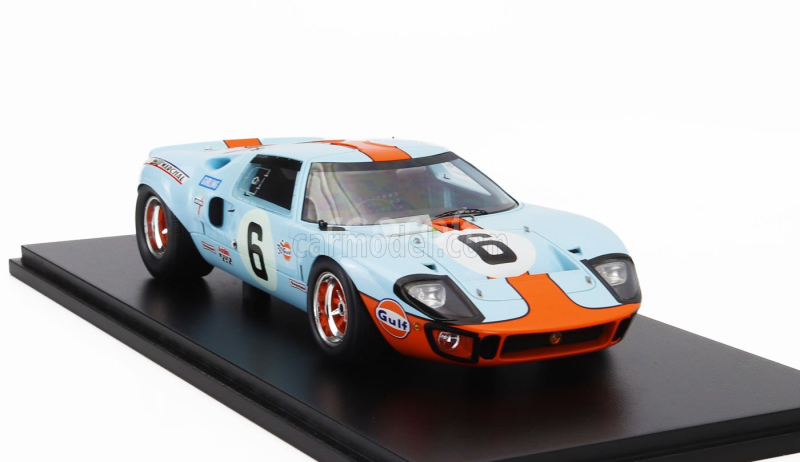 Spark-model Ford usa Gt40 4.9l V8 Team Jw Automotive Engineering N 6 Winner 24h Le Mans 1969 Jacky Ickx - Jackie Oliver 1:18 Světle Modrá Oranžová