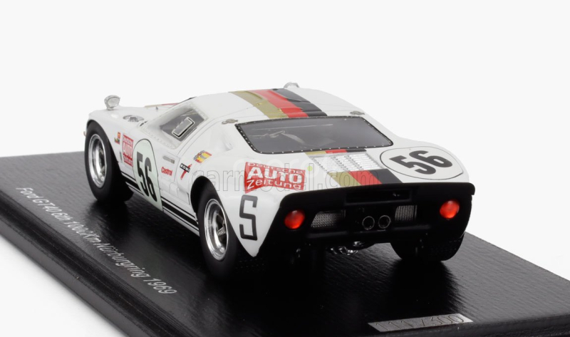 Spark-model Ford usa Gt40 Mki N 56 1000km Nurburgring 1969 Reinhold Jost - Helmut Kelleners 1:43 Bílá