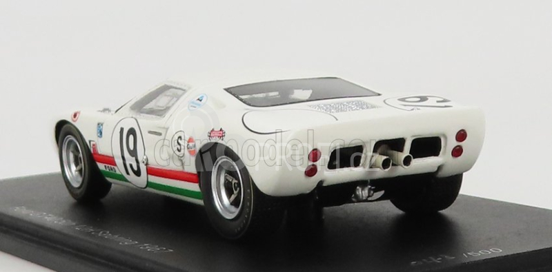 Spark-model Ford usa Gt40 Mkiv 7.0l V8 N 19 12h Sebring 1967 N.vaccarella - U.maglioli 1:43 Bílá